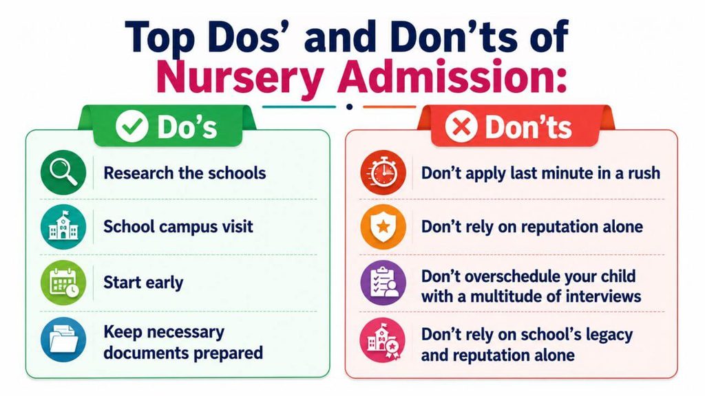 top dos’ and don’ts of nursery admission